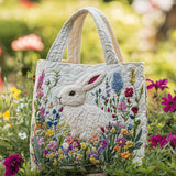 Bunny Garden Quilted Tote Bag