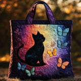 Gentle Cat Quilted Tote Bag