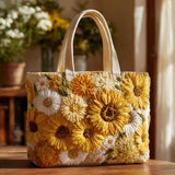 Sunny Garden Quilted Tote Bag