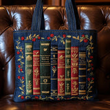 Book Lovers Quilted Tote Bag