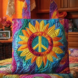 Rustic Sunflower Quilted Tote Bag