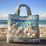 Artisanal Quilted Tote - Marine Turtles
