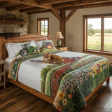 3-Piece Quilted Bed Set - Happy Farm