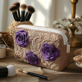Enchanted Rose Quilted Makeup Bag
