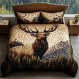 3-Piece Quilted Bed Set - Woodland Animals