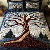 3-Piece Quilted Bed Set - Forest Harmony