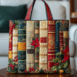 Holiday Books Quilted Tote Bag