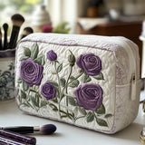 Moonlit Bloom Quilted Makeup Bag