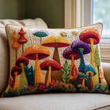 Padded Cushion Cover - Mushroom Garden