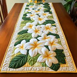Quilted Table Runner - Frangipani Flowers