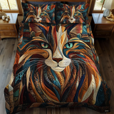 3-Piece Quilted Bed Set - Soft Purrs