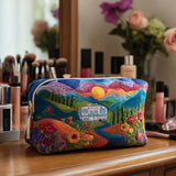 Road of Colors Quilted Makeup Bag