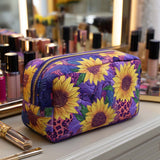 Sun Charm Quilted Makeup Bag