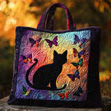 Calmheart Cat Quilted Tote Bag