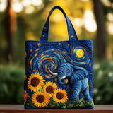 Elephant Dream Quilted Tote Bag