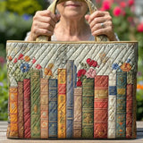 Quilted Tote Bag - Enchanted Library